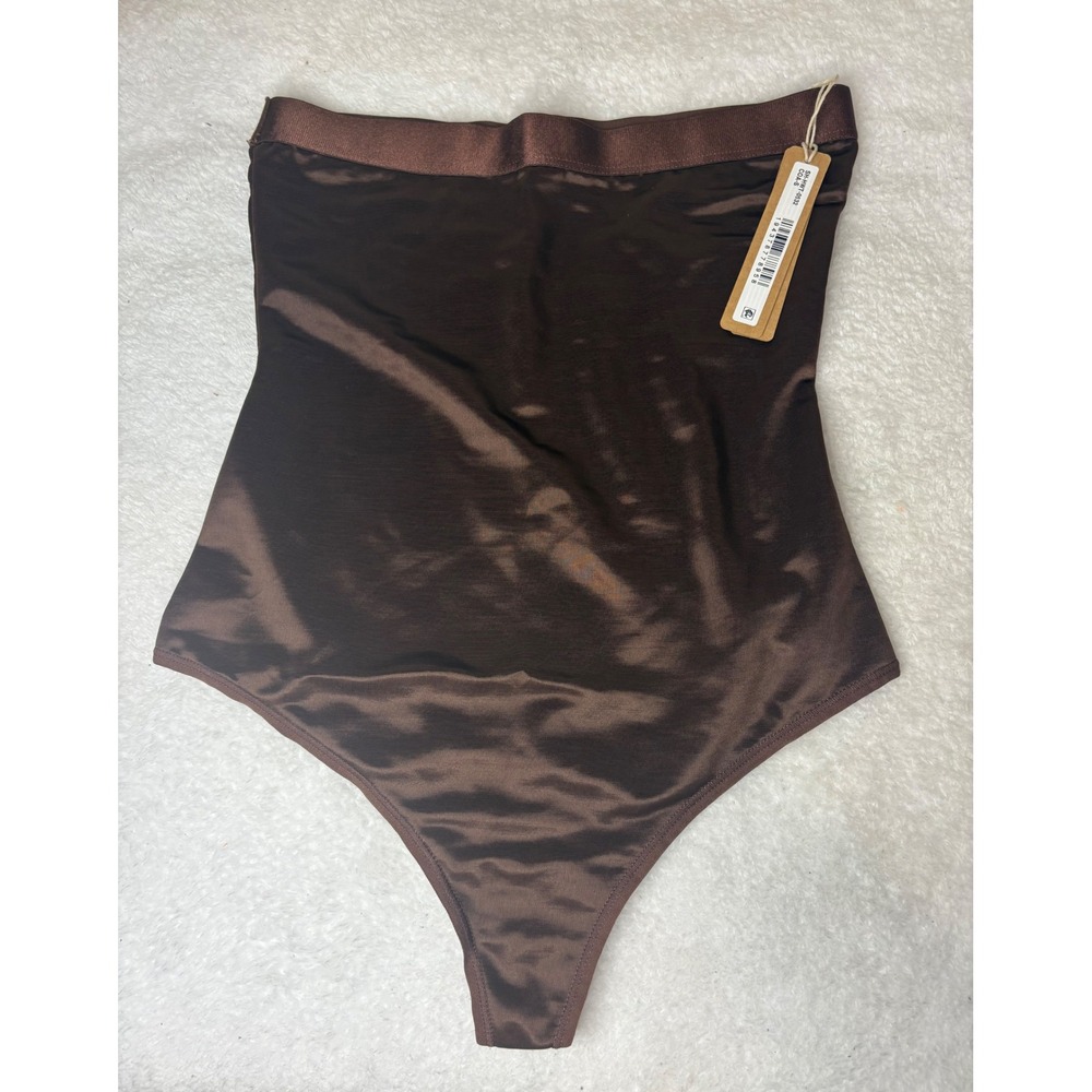 SKIMS Sheer Sculpt High Waisted Thong Cocoa Brown SH-HWT-0532 Small NWT